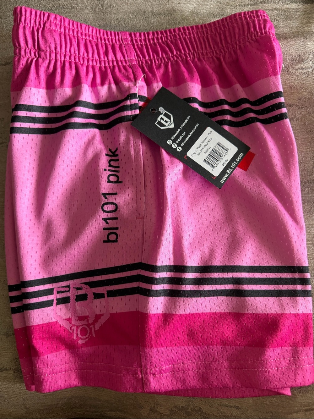 Baseball Lifestyle 101 Pink Athletic Shorts